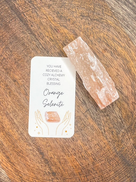 Orange Selenite Crystal