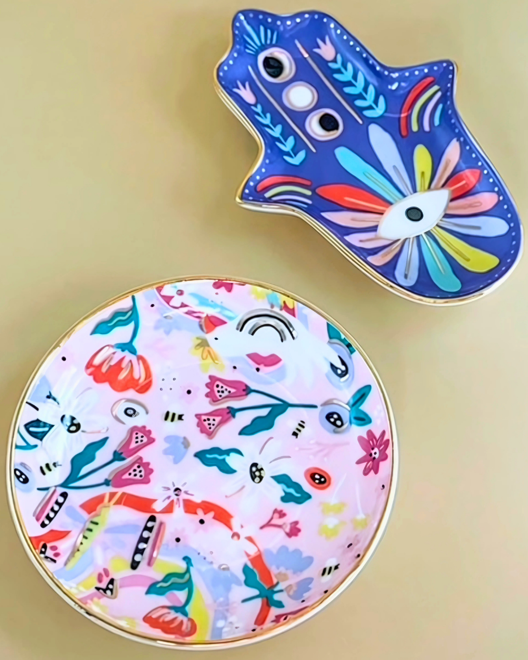 Chakra Blossom Hamsa Ring Dish