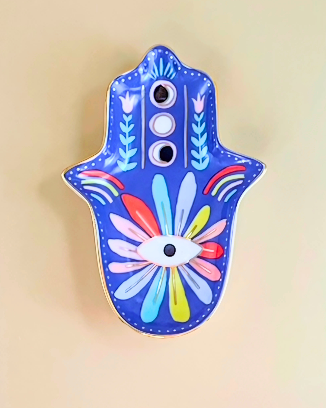 Chakra Blossom Hamsa Ring Dish
