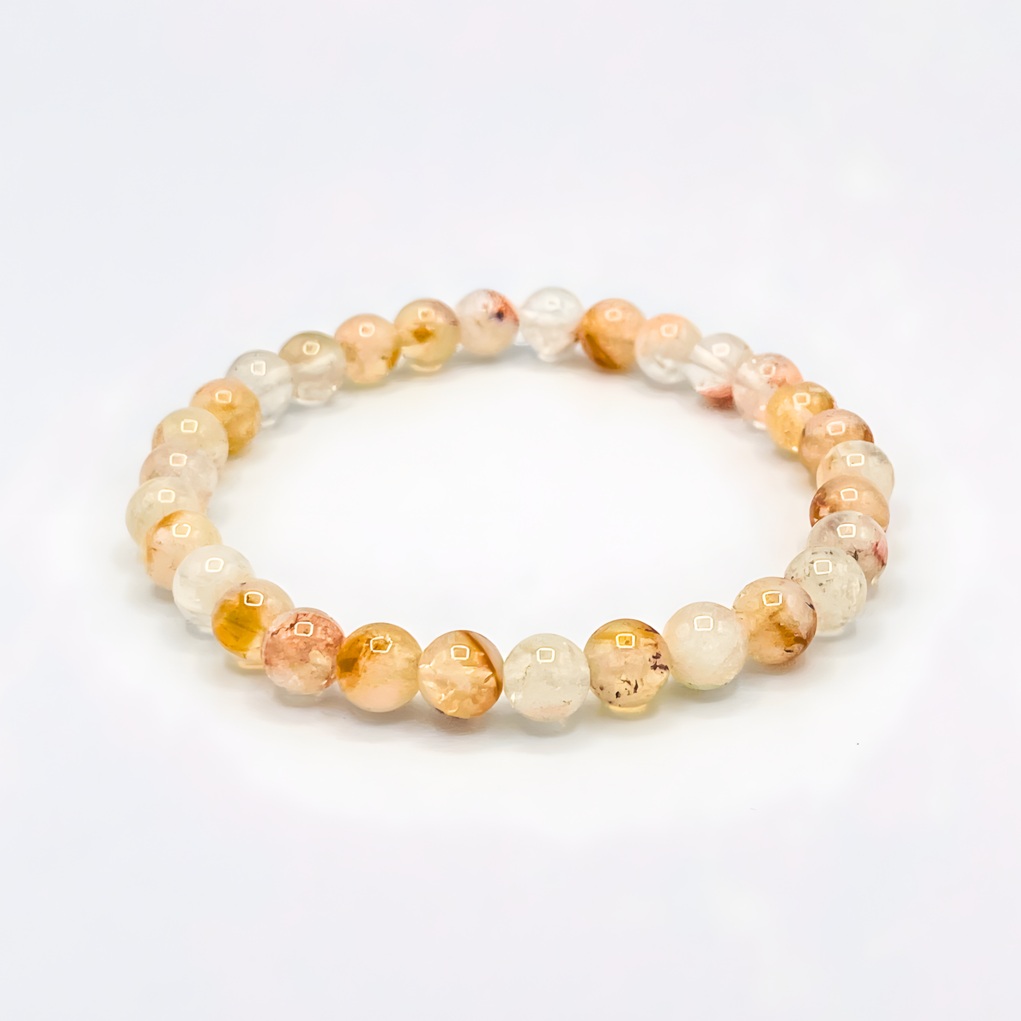 citrine crystal bead bracelet