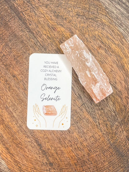 Orange Selenite Crystal