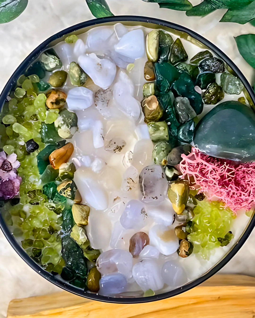 Colorful dessert with ice cream, fruits, and nuts in a bowl