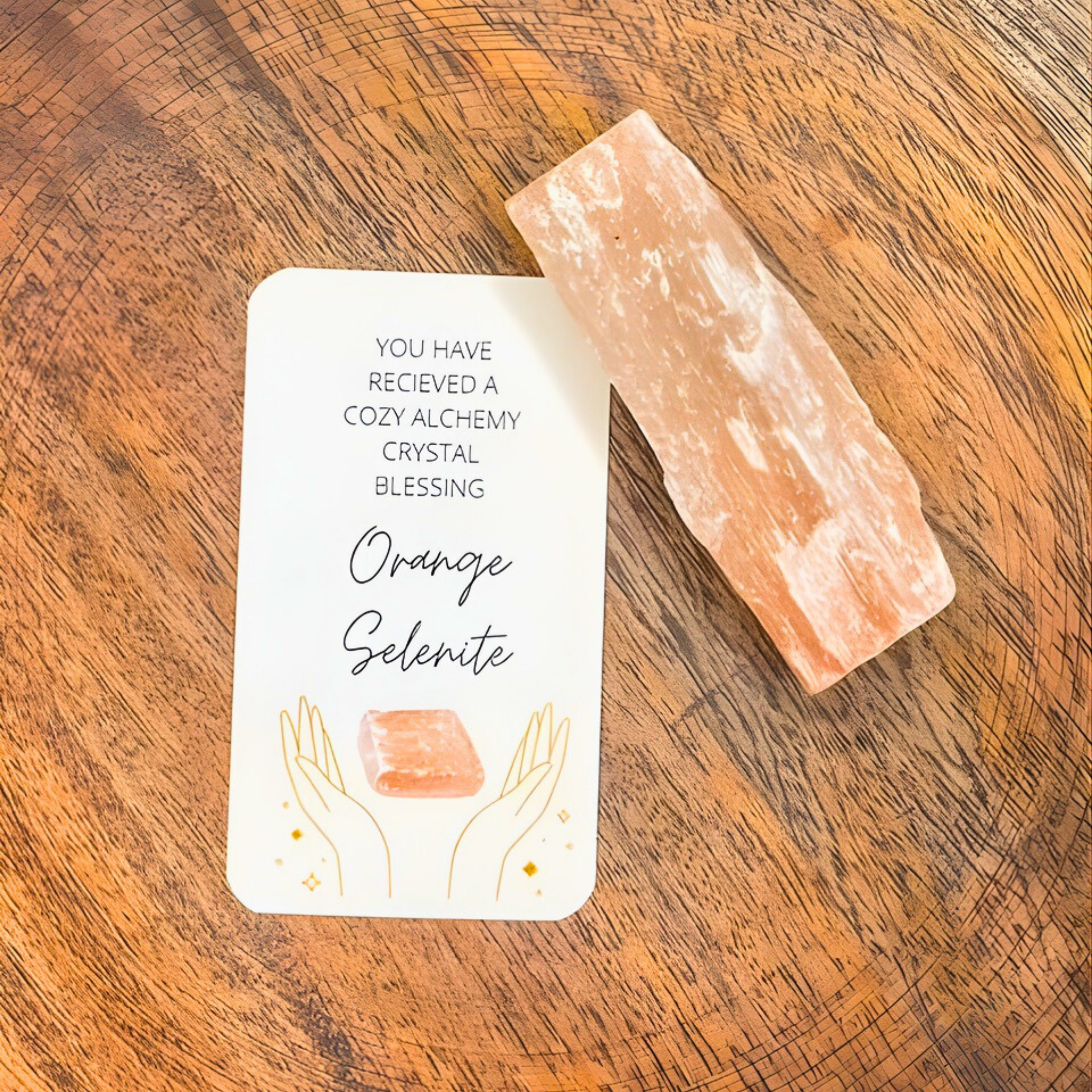 orange selenite crystal