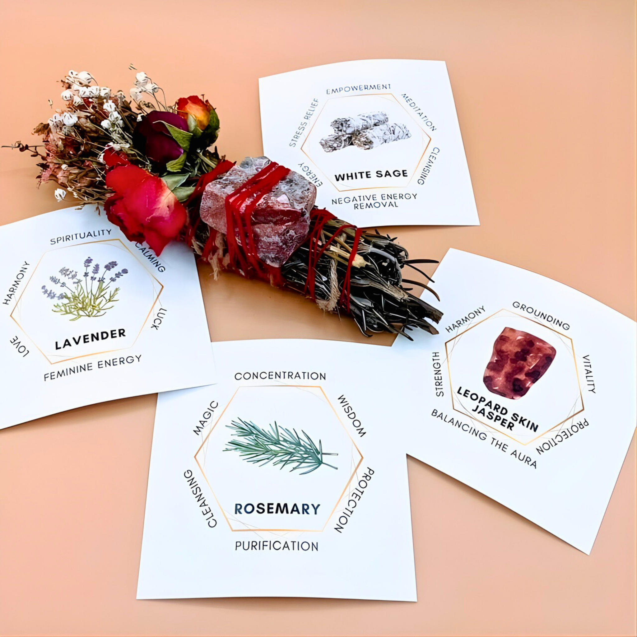 SMUDGE STICK LEOPARD JASPER